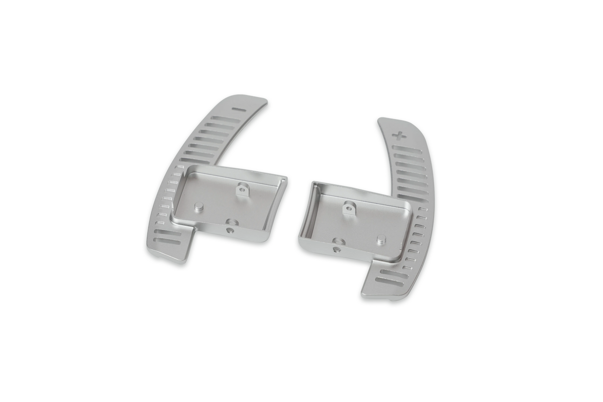 Billet aluminum shift paddle machined finish detail