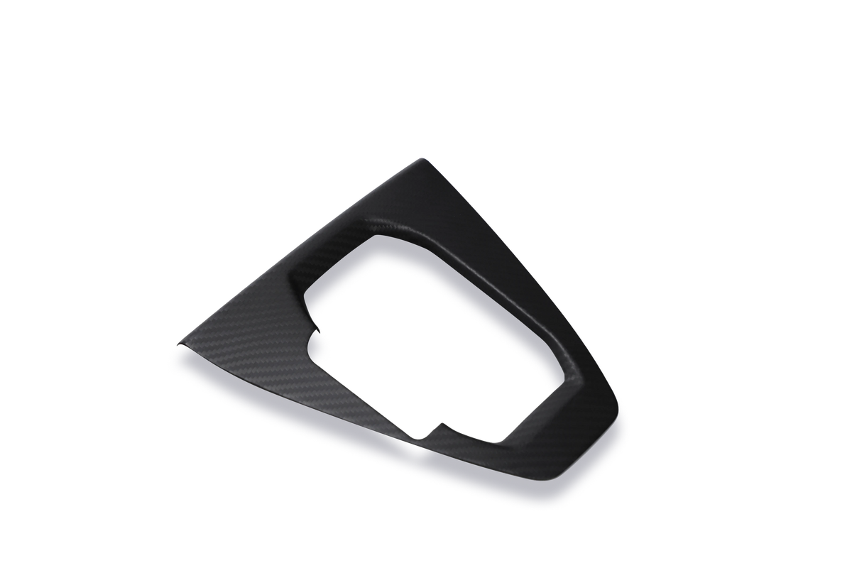 Dry carbon fiber interior trim detail for Mustang S650