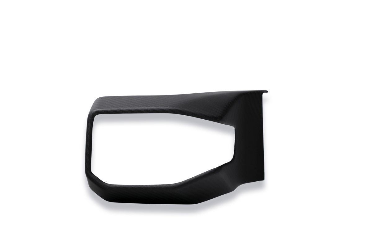 Dry carbon fiber interior trim detail for Mustang S650