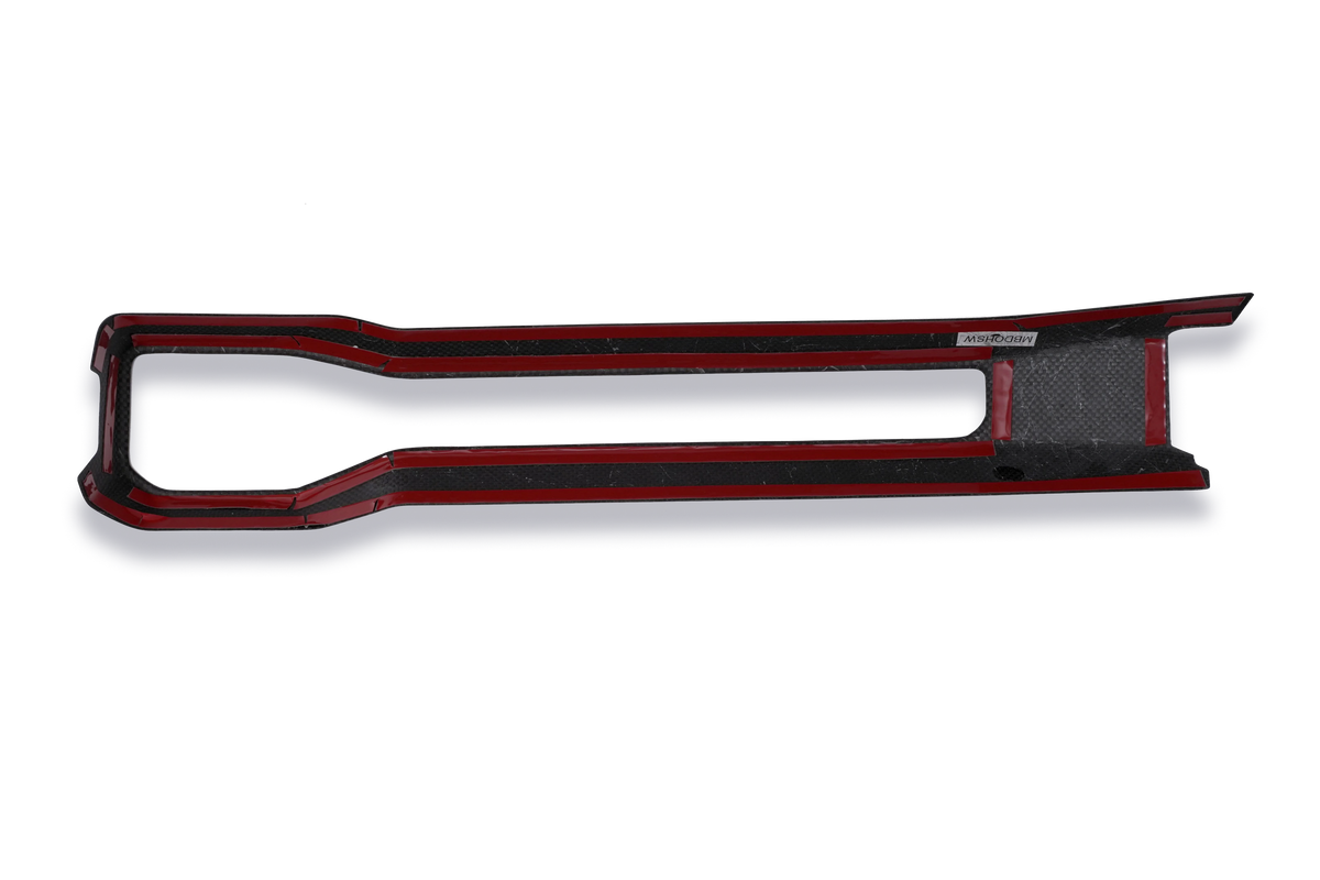 Dry carbon fiber interior trim detail for Mustang S650