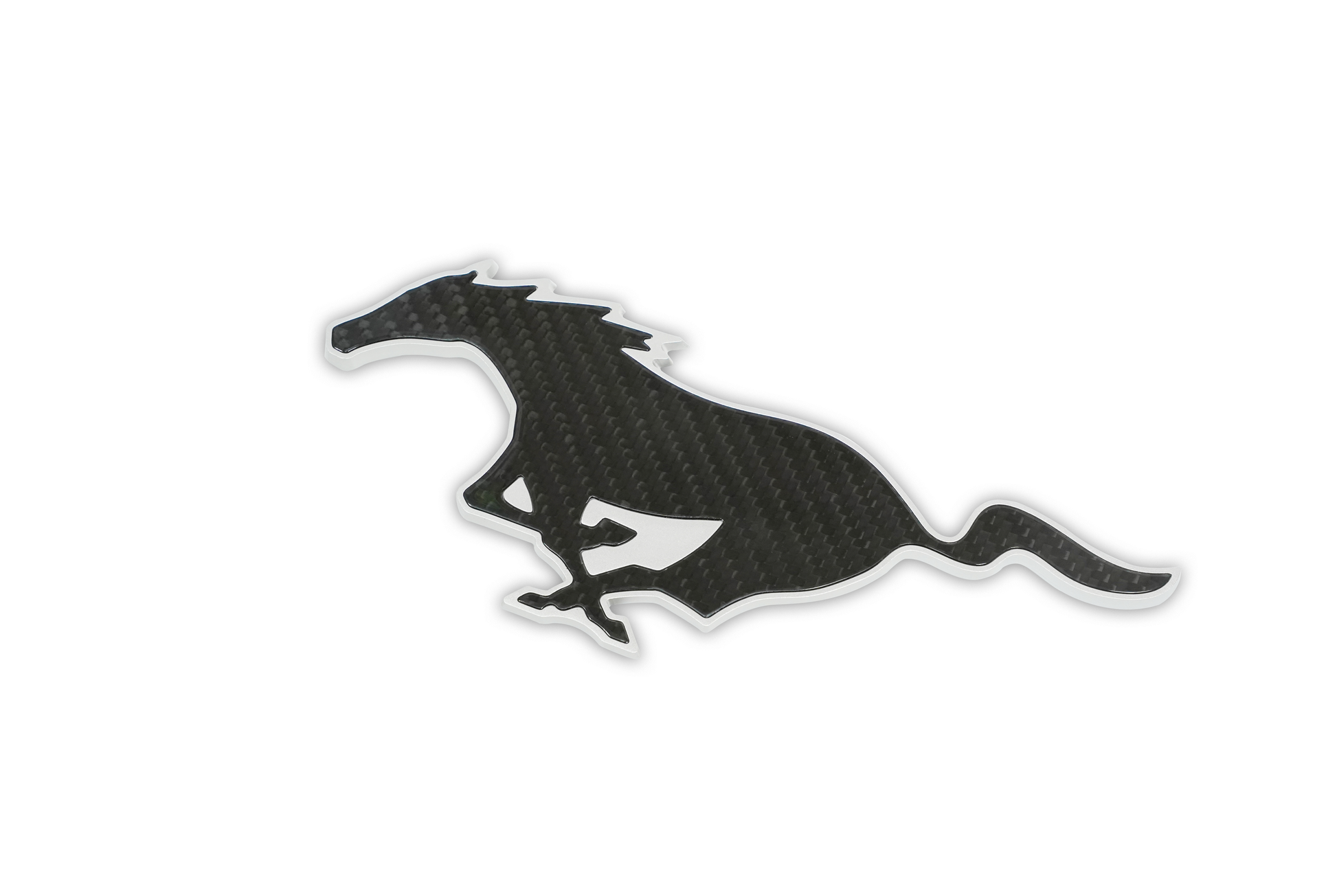 Carbon fiber pony emblem for Ford Mustang S650