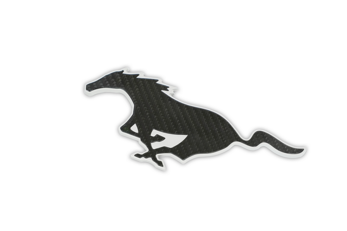 Carbon fiber pony emblem for Ford Mustang S650