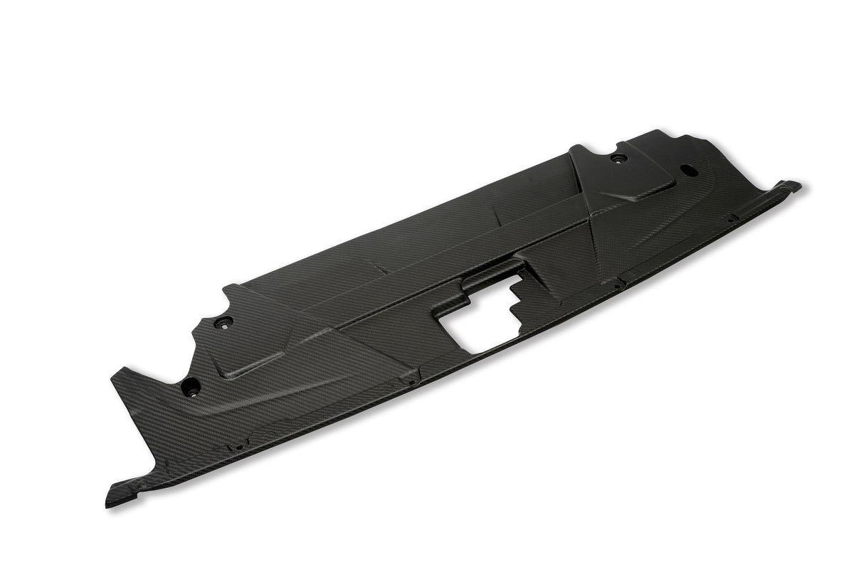 Carbon fiber radiator shroud for Ford Mustang S650 engine bay