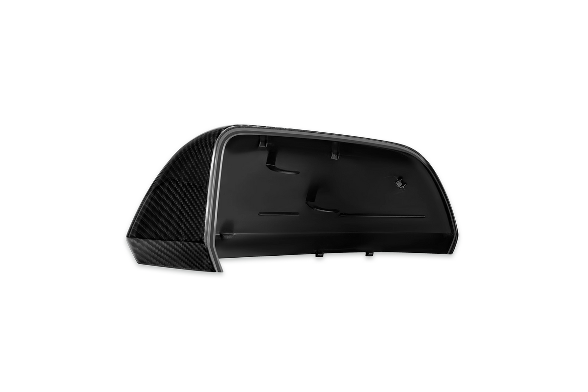 Recon carbon fiber mirror cover, turn signal cutout version