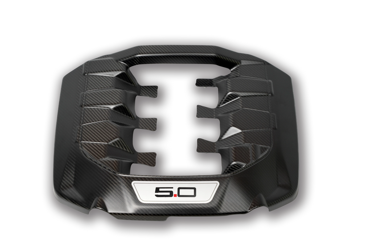 Recon carbon fiber engine cover for Ford Mustang S650
