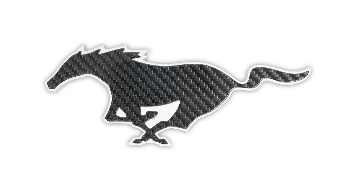 Carbon fiber Mustang badge